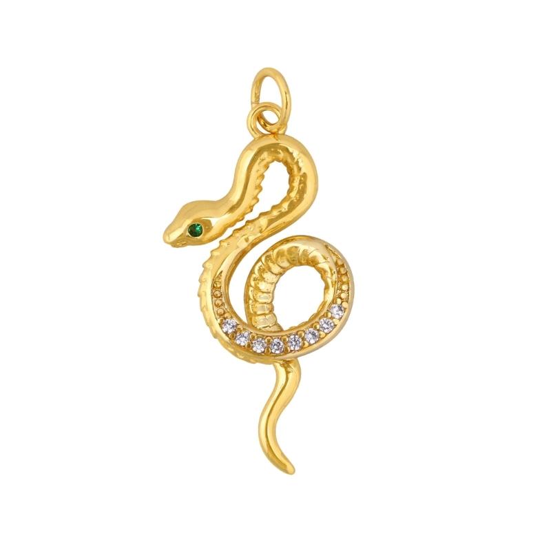 

Dazzling Full Zircon Snake Shaped Necklace Pendant Handmade Earrings Charm Jewelry Accessories for Fashion Enthusiasts