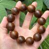 Australian Sandalwood Black Heart Unisex Buddhist Prayer Beads Bracelet, Old Material Sinking Wood, Round Beads, Single Strand.