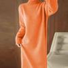 Women's Winter Thick Knit Knitwear Sweater To Knee Long Dress Streetwear Tops Pullovers For Women Elegant