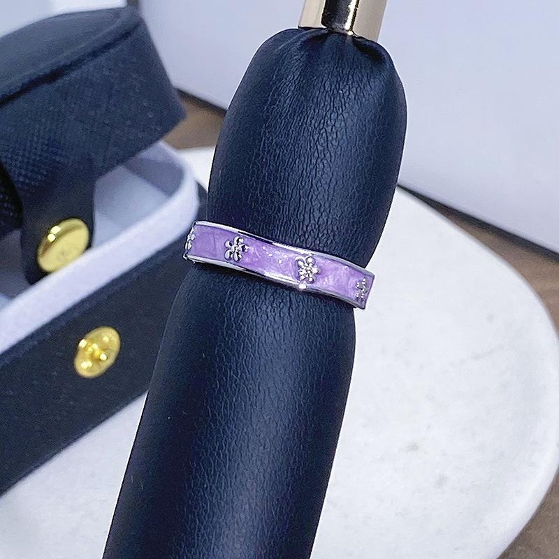 Flower Series Open Ring Temperament Personality Niche Design Light Luxury High-End Ring