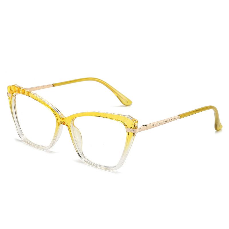 New Cat's Eye Anti-blue Flat Mirror Simple Retro Women's Glasses Frame Can Be Fitted with Glasses Frames.