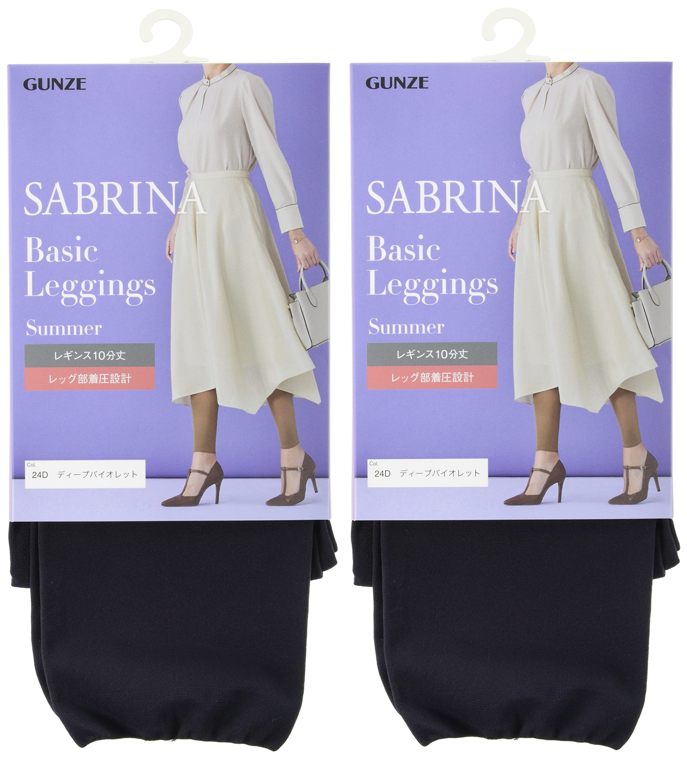 

Леггинсы Gunze Sabrina Прохладные на ощупь и глубоких размеров (Набор из 2 пар), Прикосновение, Плотный, SBL603, Женский, Фиолетовый, M-L