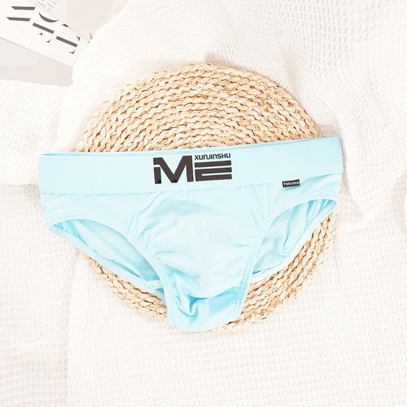 2025 Popular Men's Seamless Cotton Breathable Mid-Waist Sporty Briefs for Teenagers.