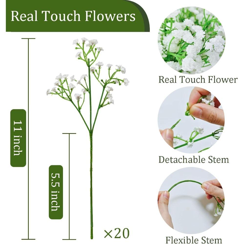 5/10Pcs Artificial Flowers Plastic Home Decor Bride Bouquet for Wedding Party Garden Decoration Baby's Breath DIY Fake Flowers