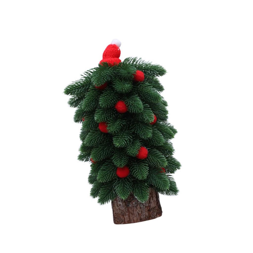 Artificial Tabletop Christmas Tree Realistic Foliages And Portable Desktop Ornament For Home Office Party Decoration