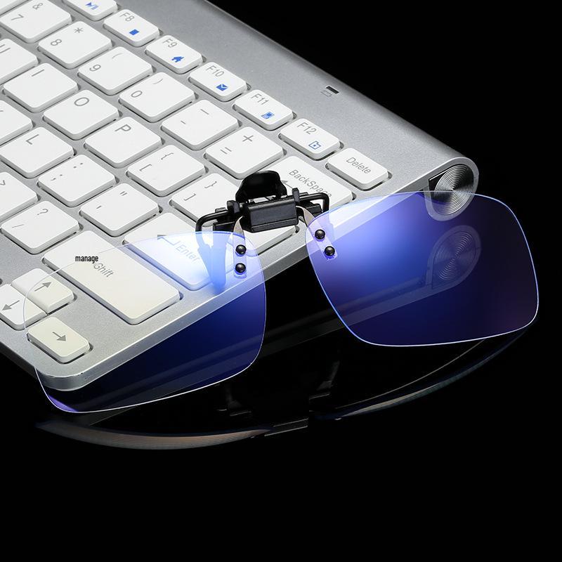High-Definition Transparent Flip-Up Anti-Blue Light Clip-On for Nearsighted Glasses