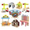 Model Set Wooden Track Railway Toys DIY Railway Road Track Train Rail Track Set Wooden Train Track