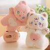 Standing White Cat Plush Pillow Attract Wealth Black Cat Plush Doll  Birthday Christmas