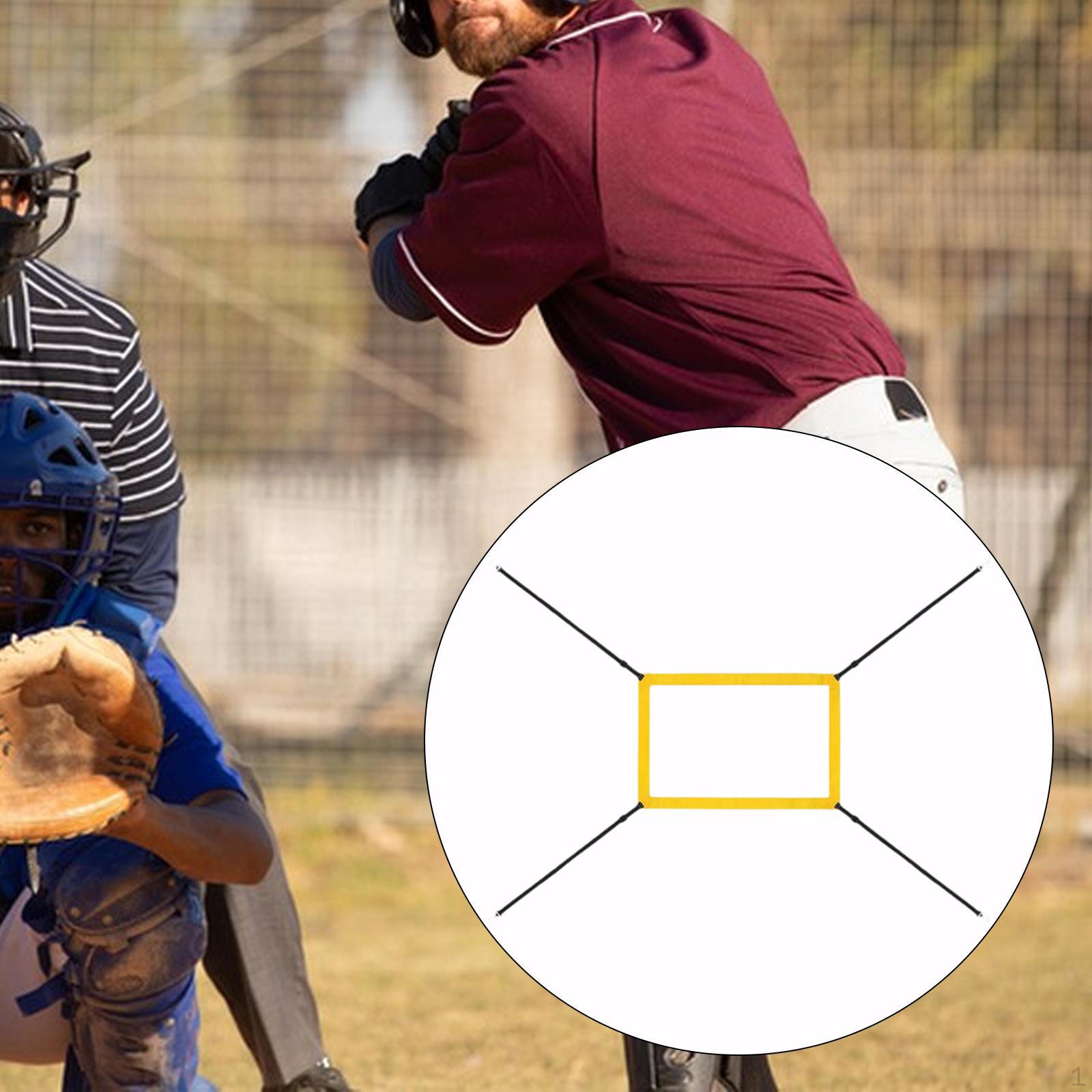 

Тренировочная сетка для бейсбольной мишени, портативная, портативная для ударов, ловли, регулируемая жёлтый