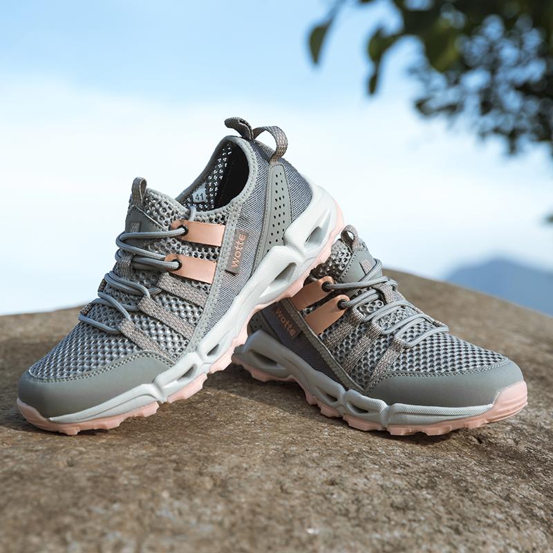 Модная мужская повседневная обувь WOTTE Модная дышащая сетчатая обувь для мужчин Верх — фото 4