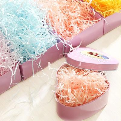 1PC Colorful Material Packaging Christmas Decor Paper Crinkle Lafite Gift Box Filling Raffia Filler