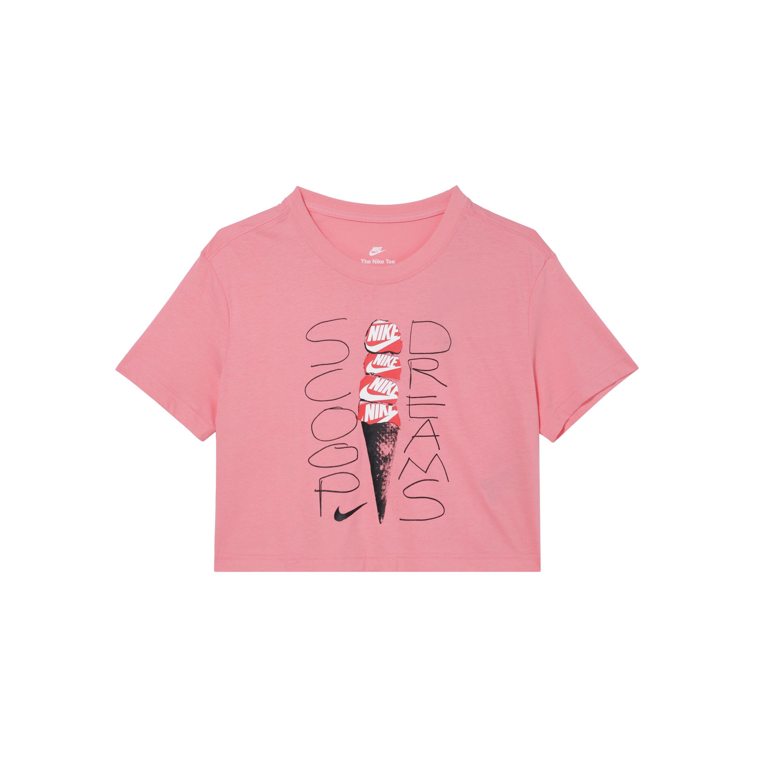 

Новая укороченная футболка-пуловер Nike Sportswear с принтом логотипа в виде букв, розовая FB8110-611 L