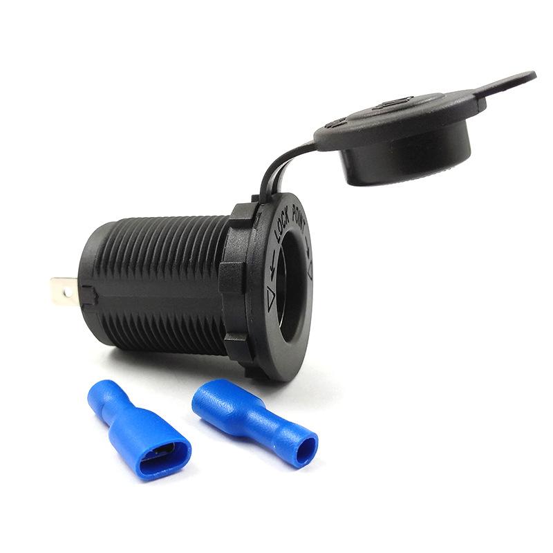 Auto Zigarettenanzünder 12V-24V Wasserdichter Stecker Steckdose Adapter für Marine Boot Motorrad Lkw mit Draht D5