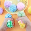 Vent Ball Toy Quick Rebound 3-Color Mixed Discolored Grape Ball Pinch