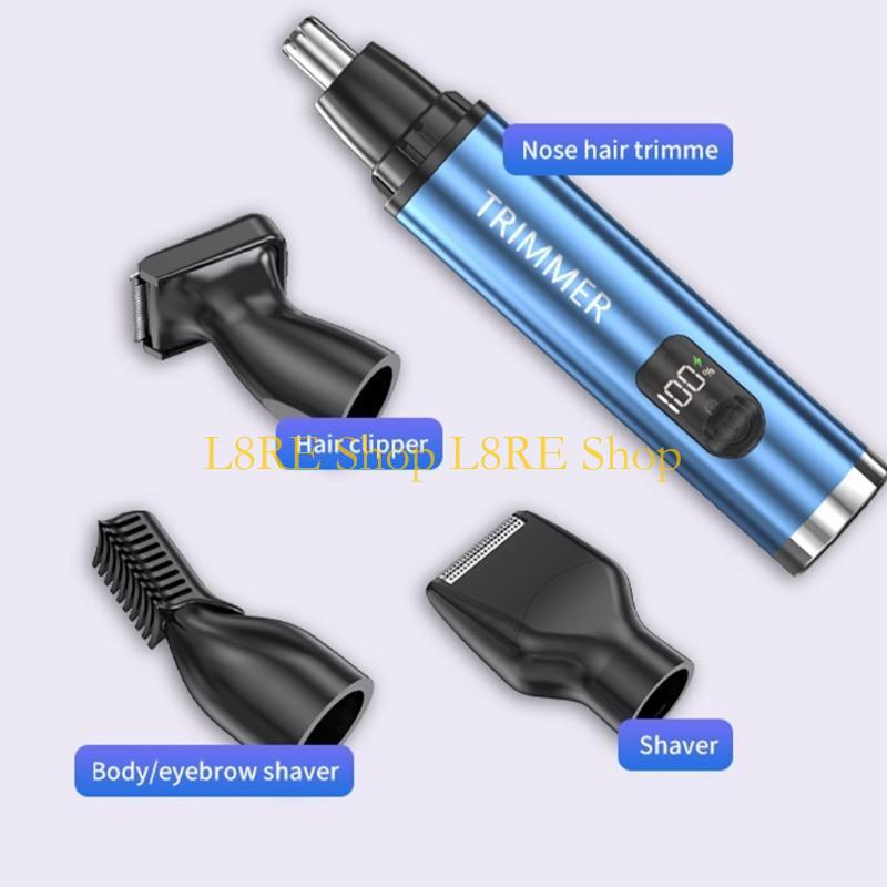L8RE Nose Hair Shaver Electric Shaving Tool 4 in 1 Grooming Device Electric Shavers USB Rechargeable Convenient Grooming Tool