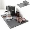 Silicone Coffee Mat, Coffee Maker Mat, 24"x16" Silicone Coffee Mat Spill-Proof, Heat-Resistant, Non-Slip, Detachable Dish Drying