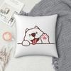 Cute Dog Waving Paw Pillow Case Sofa Decorative Home Double-sided Printing Short Plush Cushion Cover Throw Pillow Cover Gifts