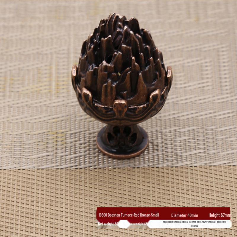 Antique Copper Sandalwood Incense Burner - Classical Tripod Design for Home Decor and Tea Ceremony.