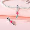 Bead Charms Copper Charm Bead Charms Authentic Pink Tulip Pendant Bead Charms Compatible With Bracelets Jewellery Diy Women Fine Gift Accessory