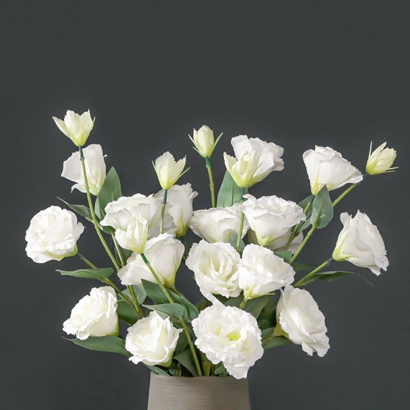 5 buc Buchet Lisianthus de simulare europeană pentru decorarea casei floare floare falsă floare de mătase sufragerie masa de sufragerie aranjament floral