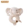 Natural Cotton Baby Rattle Teether Ring - Newborn Soothing Toy