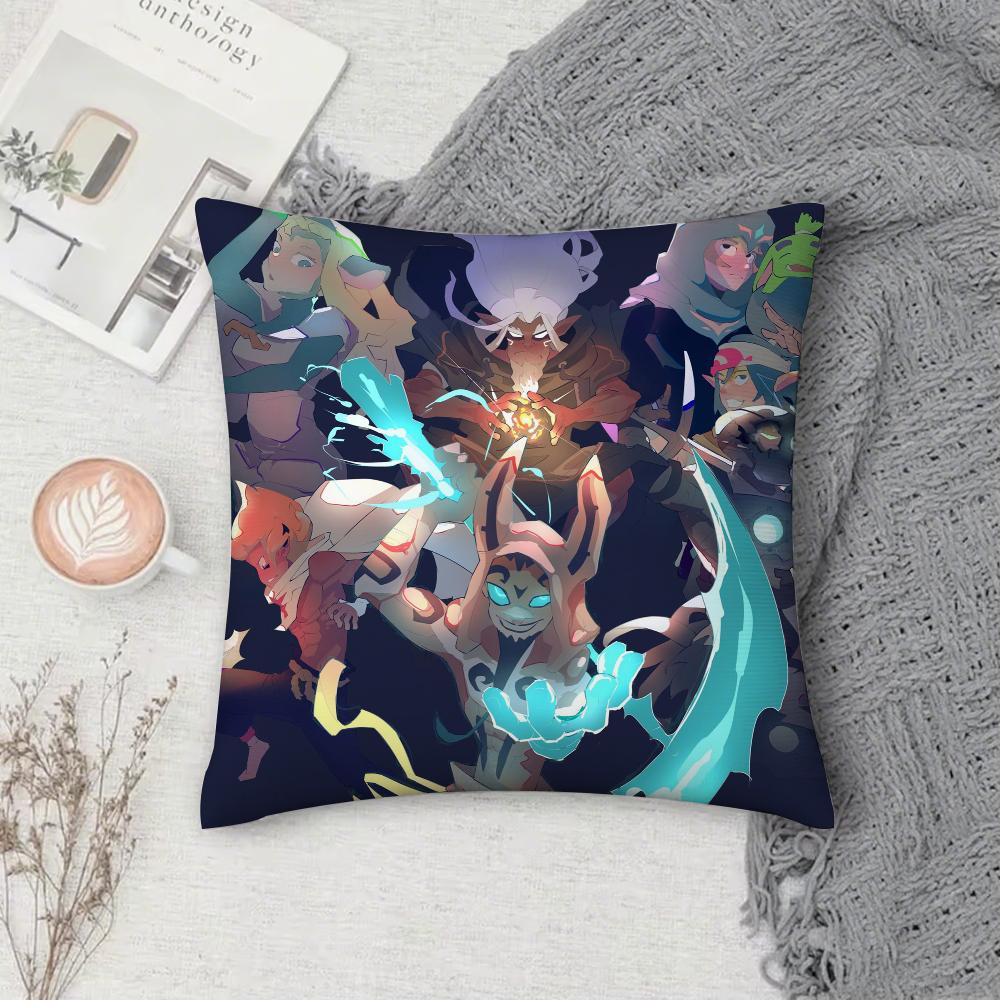 Video Game W-Wakfu Momorpg Adventure Pillow Case Square Double-Sided Printing Short Plush Sofa Cushion Cover Bedside Pillow