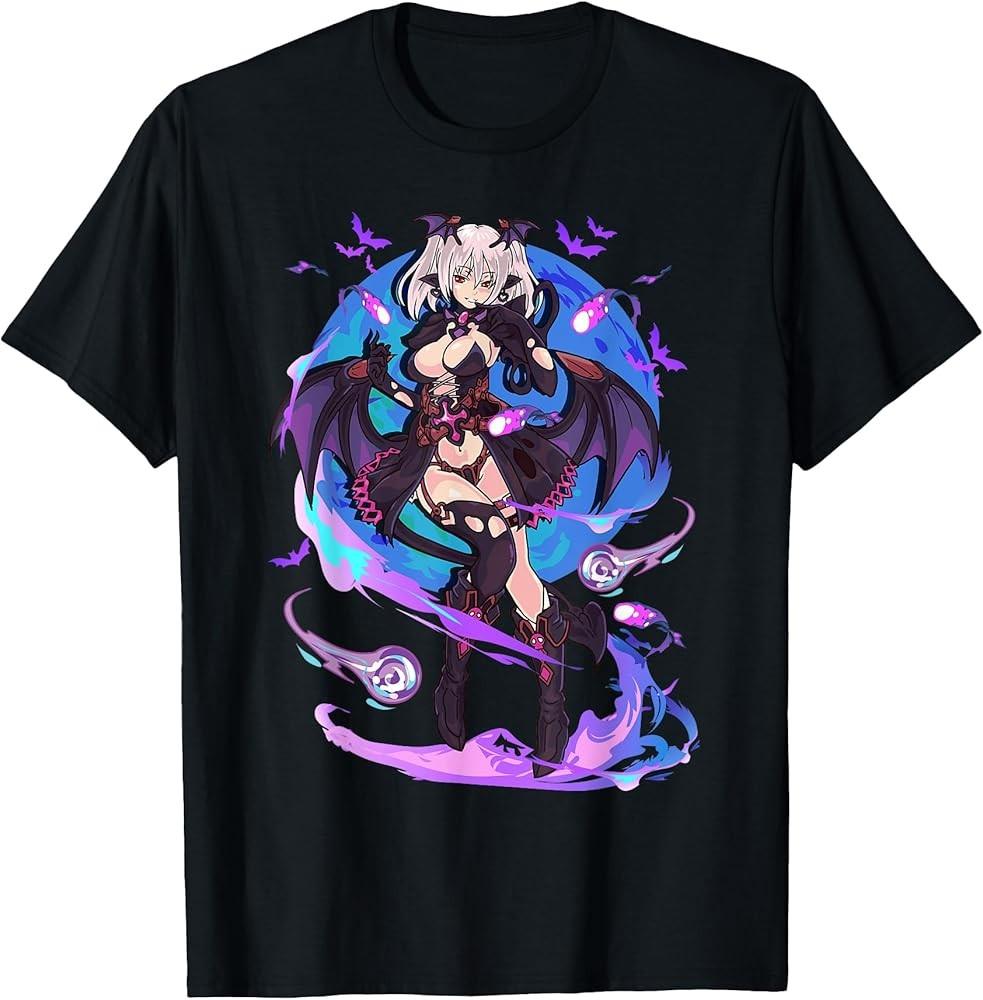 Anime Demon Girl Japanese Aesthetic Waifu Kawaii Otaku Art TShirt Unisex T-Shirt S