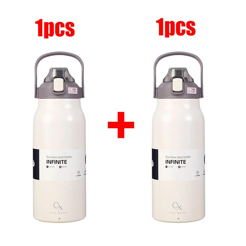 1,3 l/1,7 l Großvolumige Thermoflasche Outdoor-Becher Edelstahl-Thermoskanne Wasserflasche Tragbare Vakuumflasche Kalt- und Heiß-Trinkbecher
