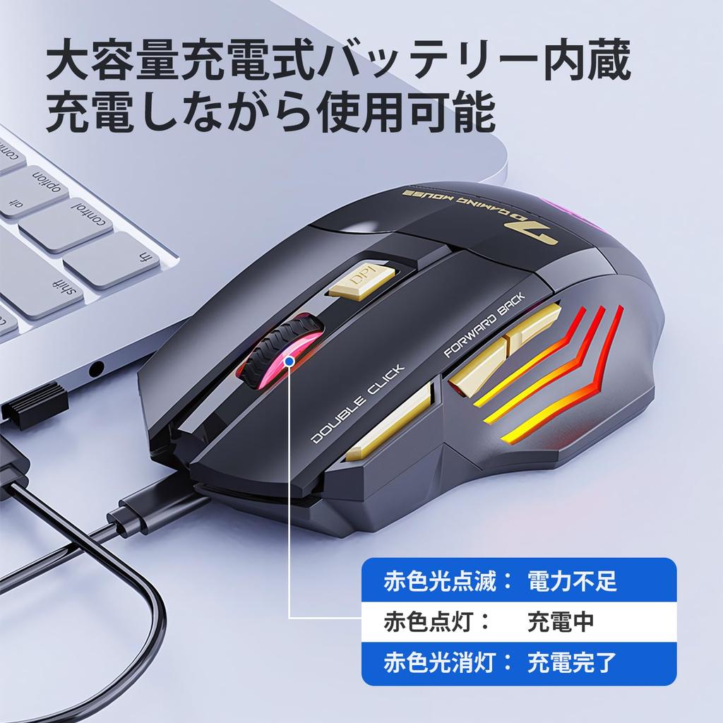 Mouse Wireless Rechargeable Ergonomic Silent Mouse with USB Receiver Mechanical Style Laptop Rechargeable Mouse Small Lightweight DPI Adjustment