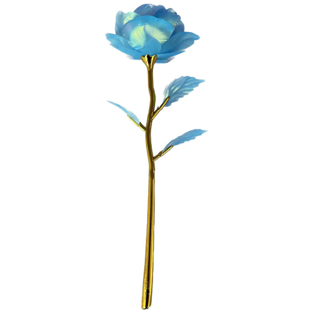 24K Blattgold Rose Blume Kreatives Geschenk Simulierte Blume Valentinstagsgeschenk Einzelne Vergoldete Rose Bouquet Box Heimdeko