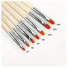 7Pcs Sparkling Powder Bar Nail Art Painting Flat Round Head Phototherapy Nail Pen Nail Tool