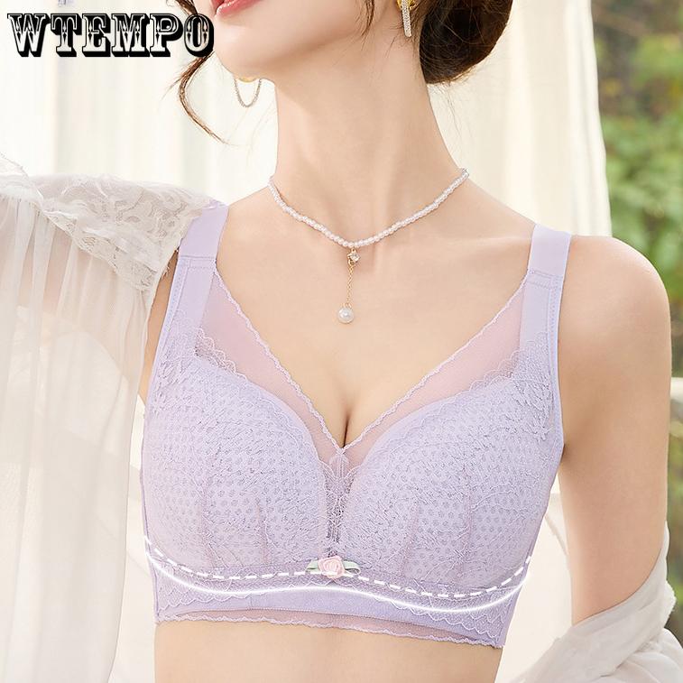 Large-sized Bra for Women Without Underwire Anti-sagging Thin Lingerie for Women Gathering Bra Push Up Bra