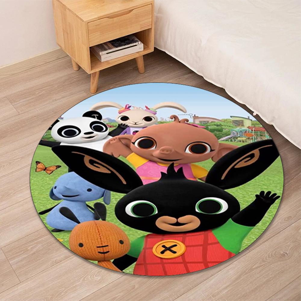 Bing Printed Round Rug Carpet Chair Rug Area Rug Entryway Doormats,for Office Chair Living Room Bedroom Kitchen Room.