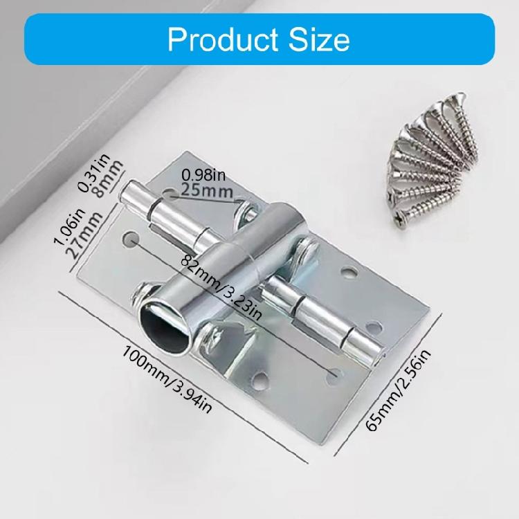 2Pieces Portable Spring Hinges for Indoor Door with Automatic Closing and 90 Degree Stop Easy Installion Deisigns