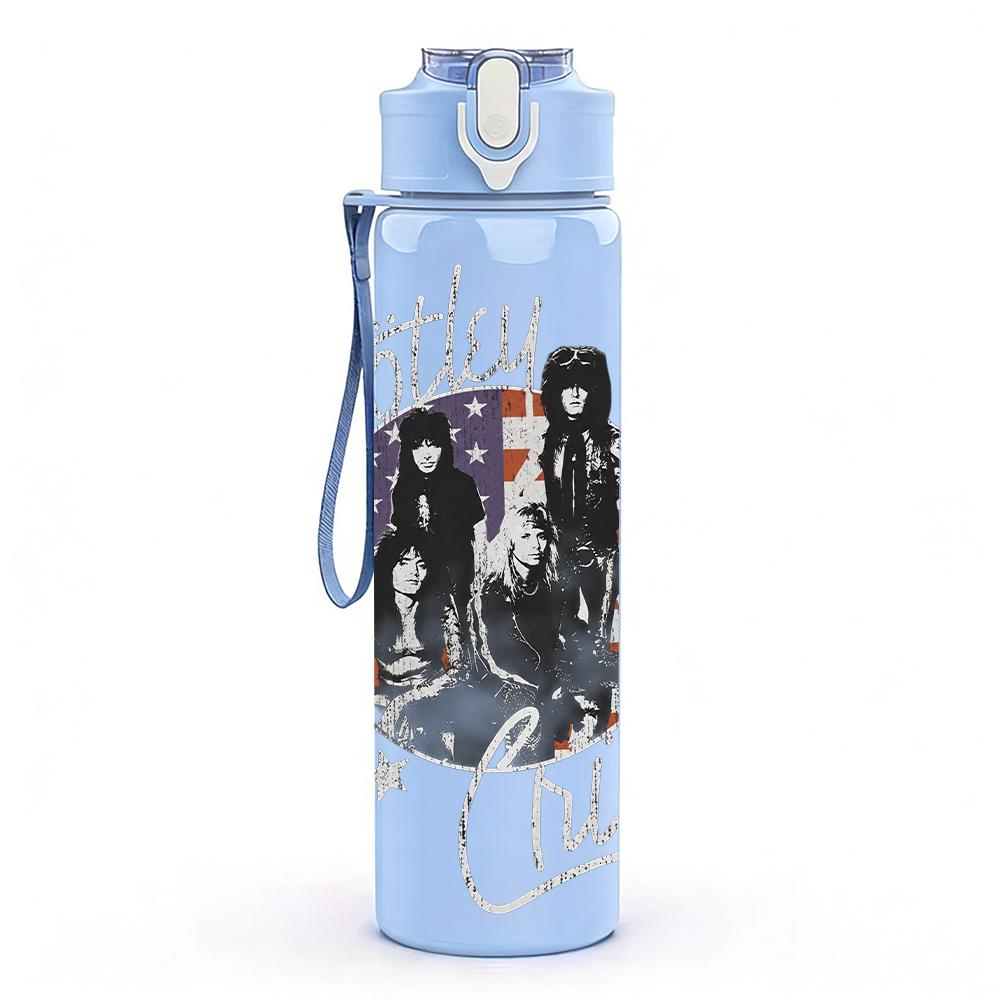 1PC Dark Rock Band Vintage Collage Portrait Print 750ml Portable Sports Water Bottle Leakproof Gym Outdoor Travel Drink Cup