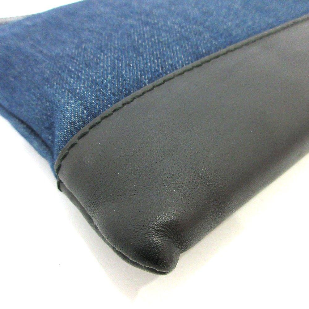 Used BALENCIAGA Navy clipClutch bag denim Women