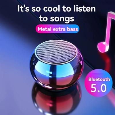 Tragbarer Drahtloser Bluetooth-Lautsprecher Neu Stahlgrau Schwerer Subwoofer Outdoor Mini Bluetooth Kleiner Lautsprecher für Zuhause Büro