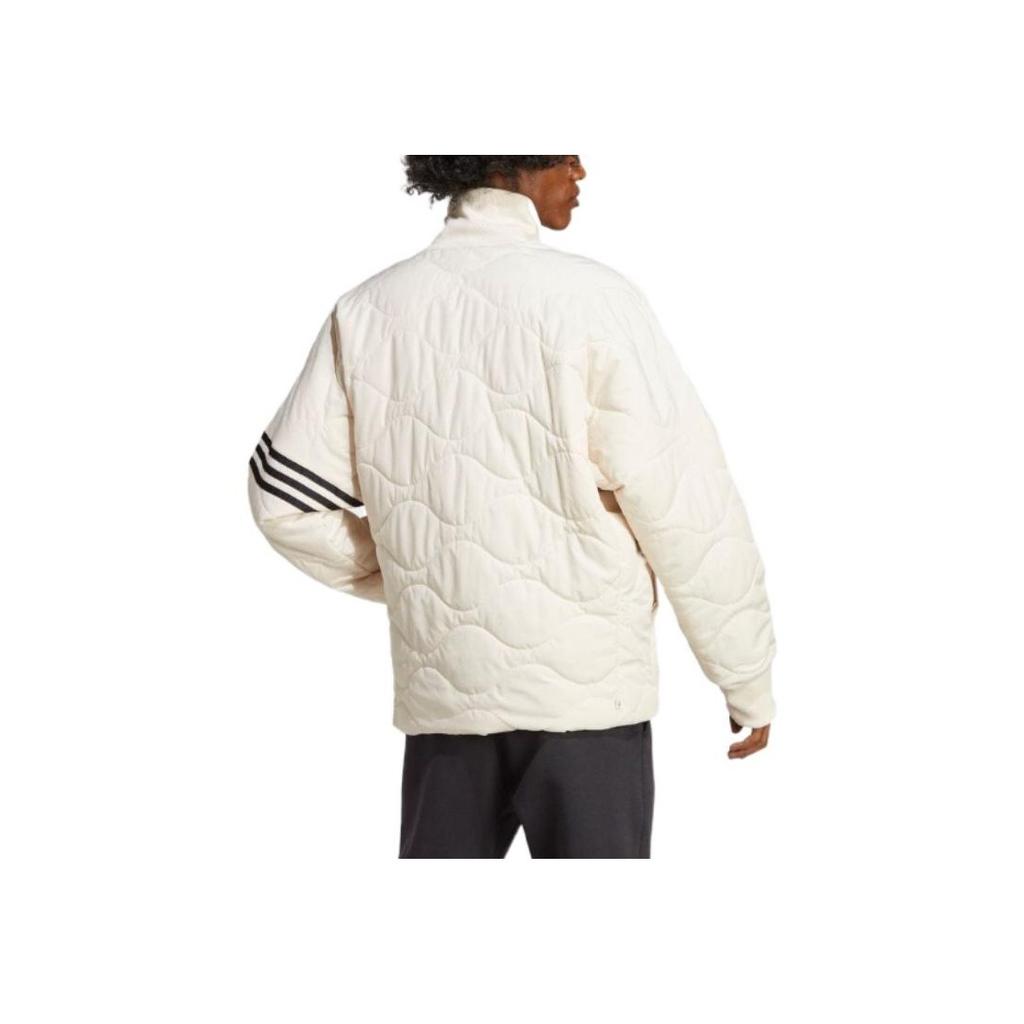 Adidas Originals Trefoil Solid Logo Print Stand Collar Cotton Jacket Men Jacket Off-White HS1581