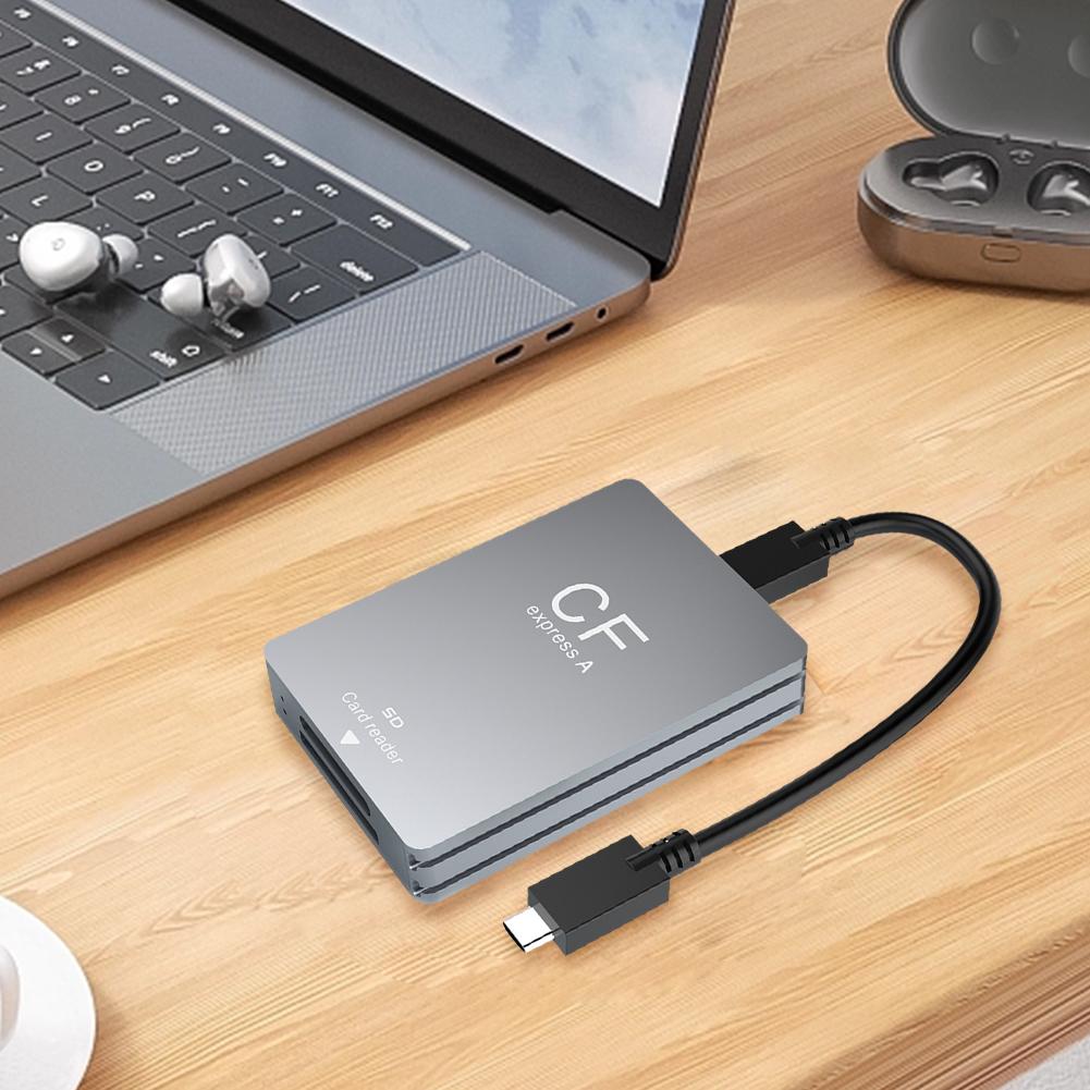2 In 1 CFexpress Type A SD Card Reader Cardreader Adapter Support for Android/Windows/ OS Portable CF Express Reader for SLR