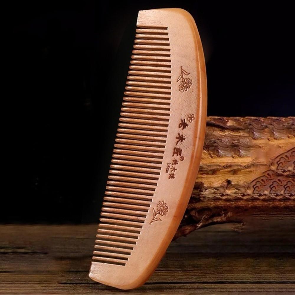 Wood Head Acupuncture Point Massage Comb Coarse Tooth Meridian Gua Sha Pocket Comb Men