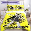 3pcs Custom Name Cartoon Murder Drones Bedding Set Duvet Cover Closure Includes 1 Duvet Cover & 2 Pillowcases for All Seasons Bedroom Decor