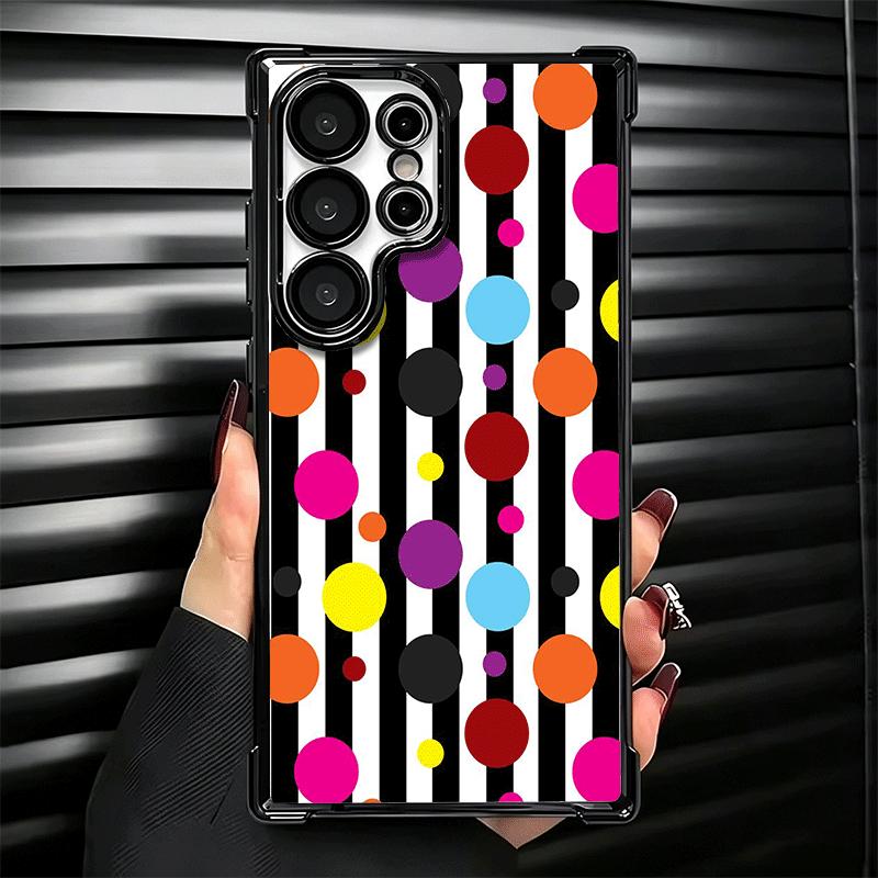 Polka Dots Art Fashion Desgin Soft Phone Case For Samsung Galaxy S26 Ultra S25 Edge S24 FE S23 Plus S22 S21 + S20 Plating Anti-F