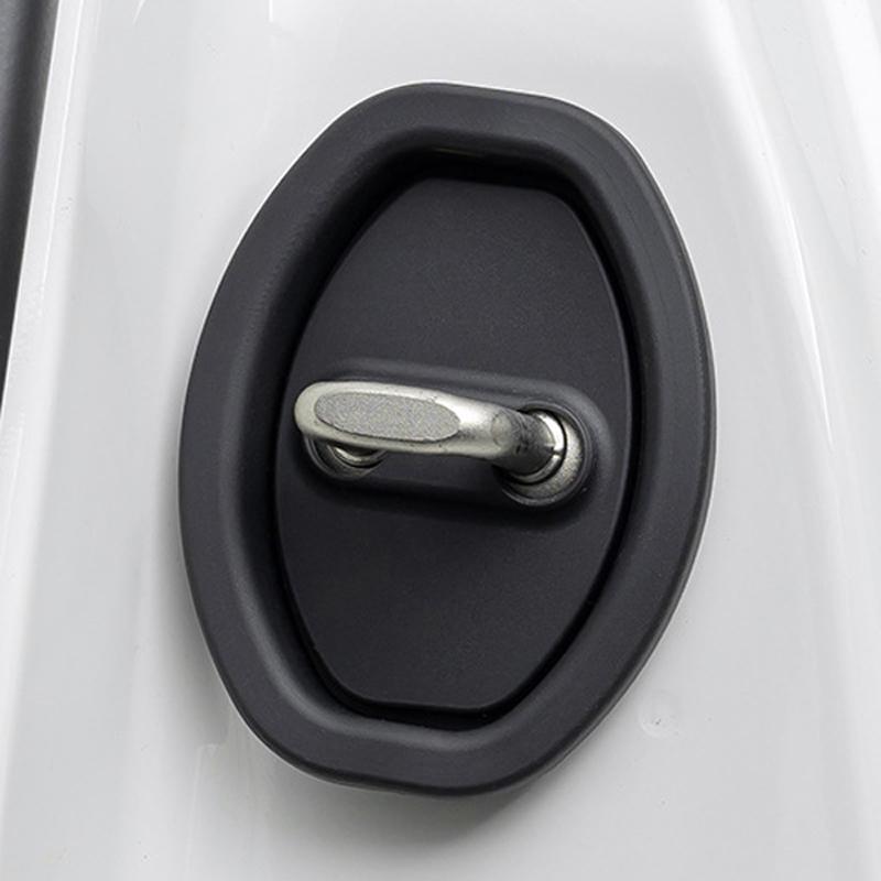 Car Door Lock Protection Pad Silicone Sound-reducing Shock-absorbing Door Lock Protection Cover Universal Door Lock Rubber Sleeve for Car Models