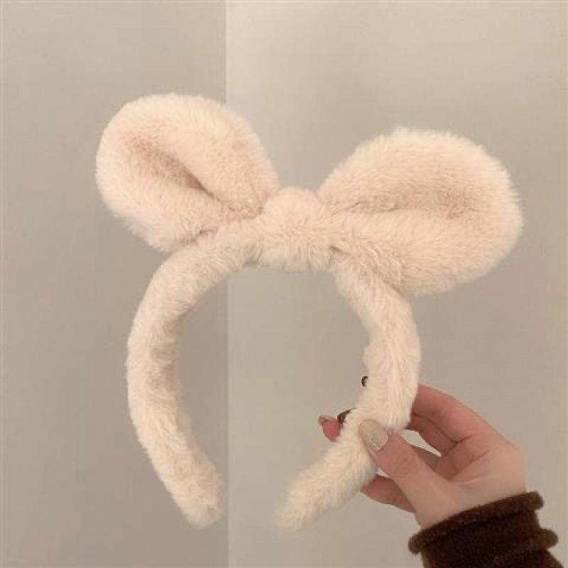 1Pc Face Wash Headband Female Cute Cartoon Headgear Face Wash Hair Band Non-slip Plush Headband