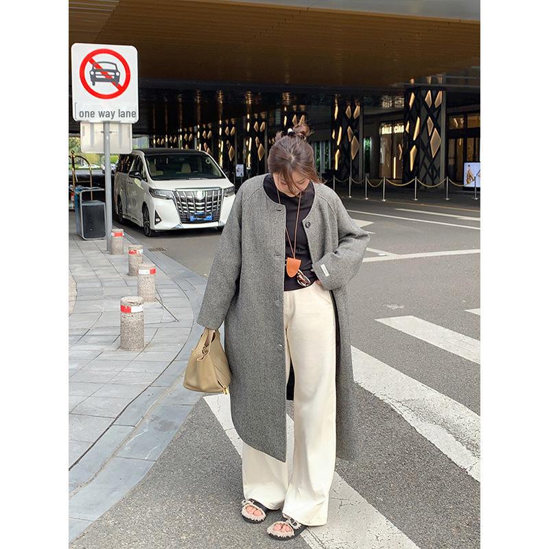 2024 New Style Plus Size Women's Loose Cotton Wide-Leg Denim Pants: All-Match Slim Fit Drape Straight Pants