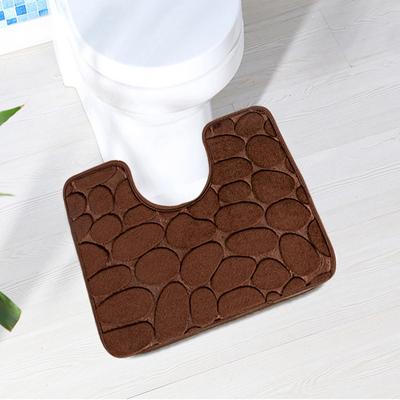 Toilettentürmatte, Teppichmatte, Toilettenbodenmatte, U-förmige Bodenmatte, wasserdichte Matte, Toilette, Badezimmer, saugfähige, rutschfeste Matte