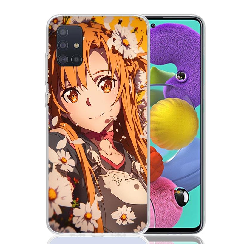 Anime Sword Art Online SAO Phone Case For Samsung Galaxy A52 A32 A22 A12 A02S A50S A30S A51 A31 AA71 Note 20 Ultra 10 S10 Plus G