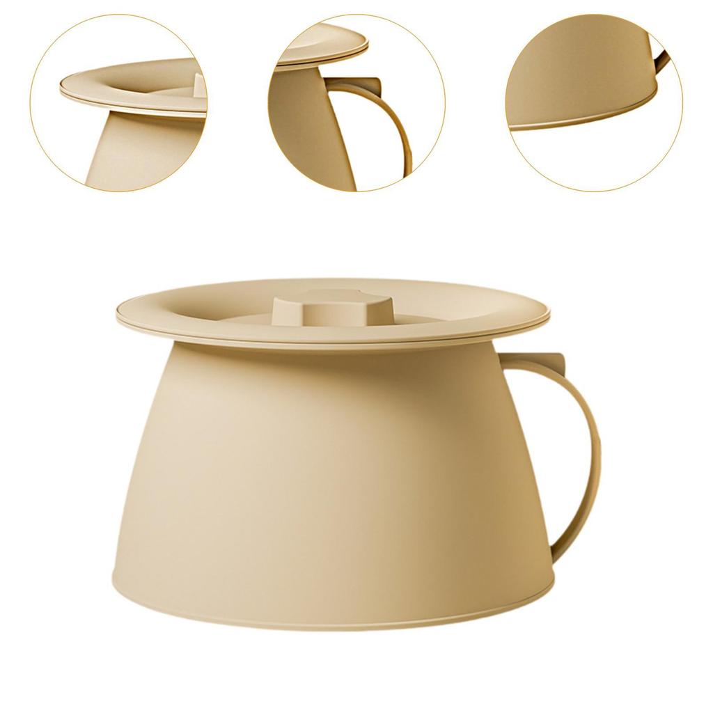 Home Spittoon Basin with Lid Easy to Clean Bedside Dresser Bucket Potty Urinal Pot for Bedroom