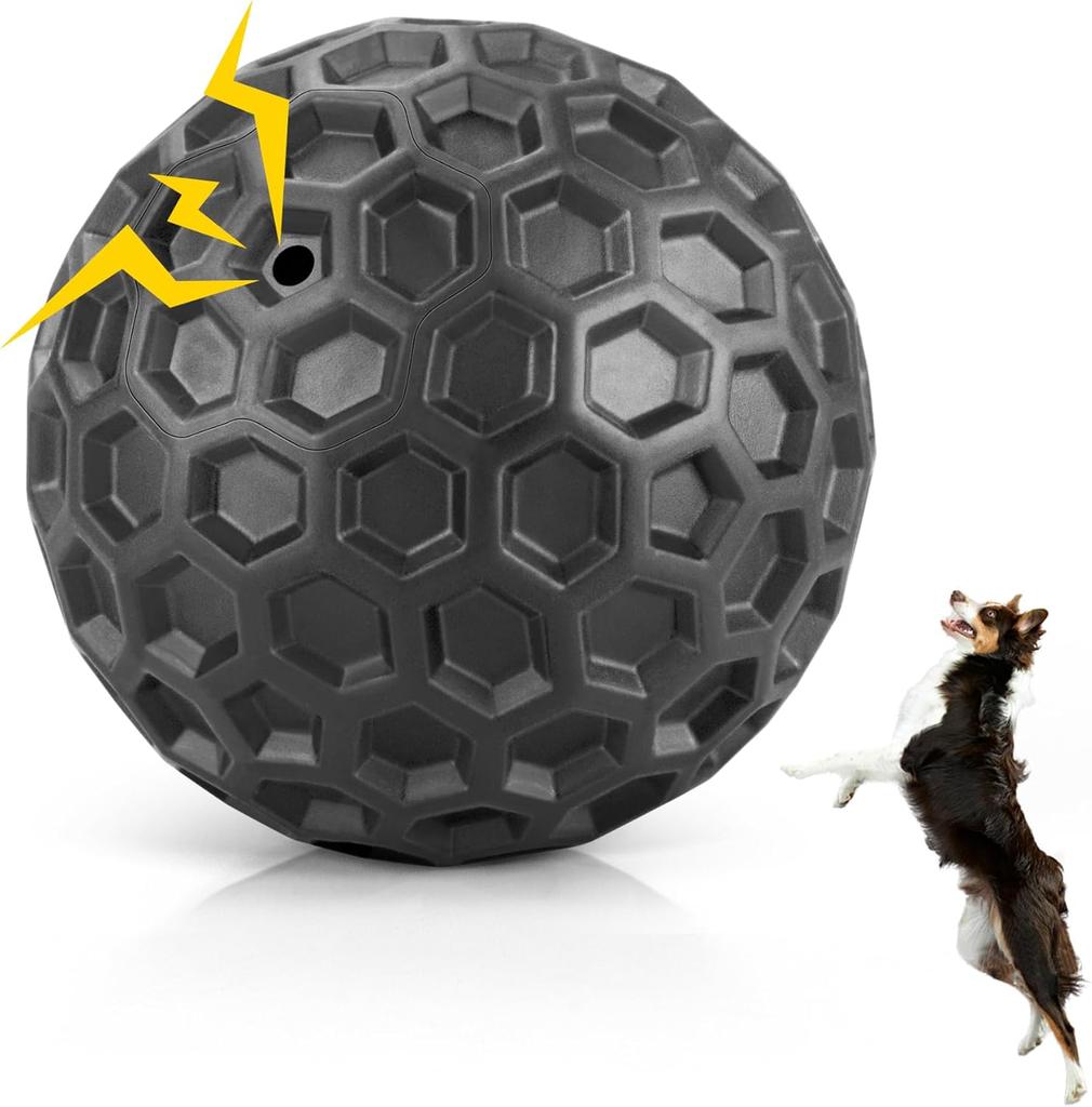 Dog Ball, Relieves Anxiety, Cleans Teeth, Interactive Chew Toy for Aggressive Chewers, Dog Toy for Large Breeds, Outdoor Waterproof