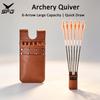 PU Leather Waist Archery Quiver 6 Arrows Capacity Hip Mounted Quick Draw Arrow Holder for Hunting Target Practice 5
